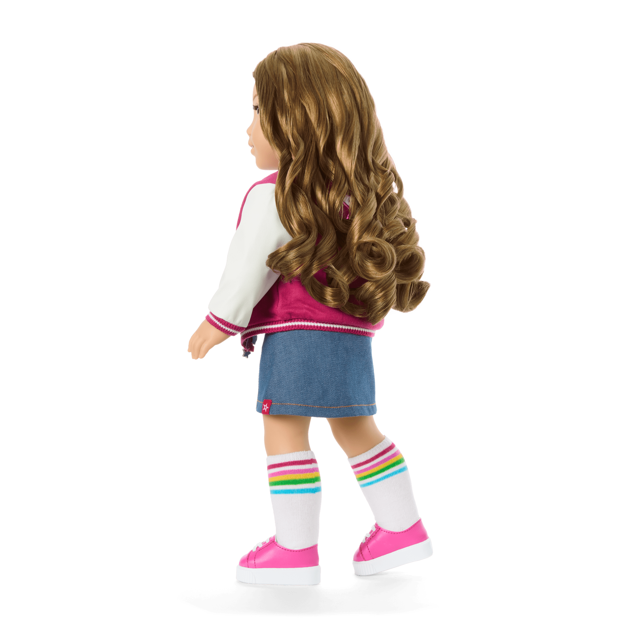 Truly Me™ 18-inch Doll #118 with curly caramel hair F9