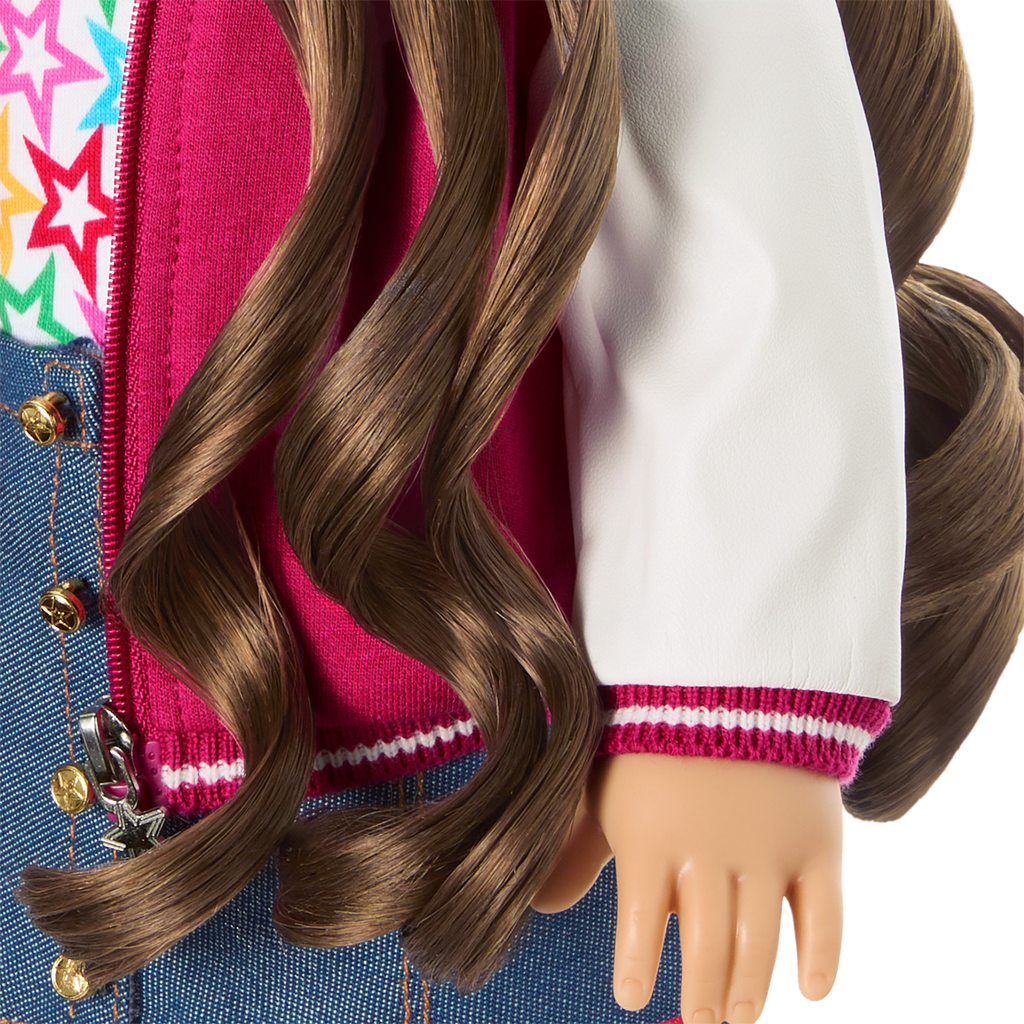 Truly Me™ 18-inch Doll #126 with wavy brown hair C9
