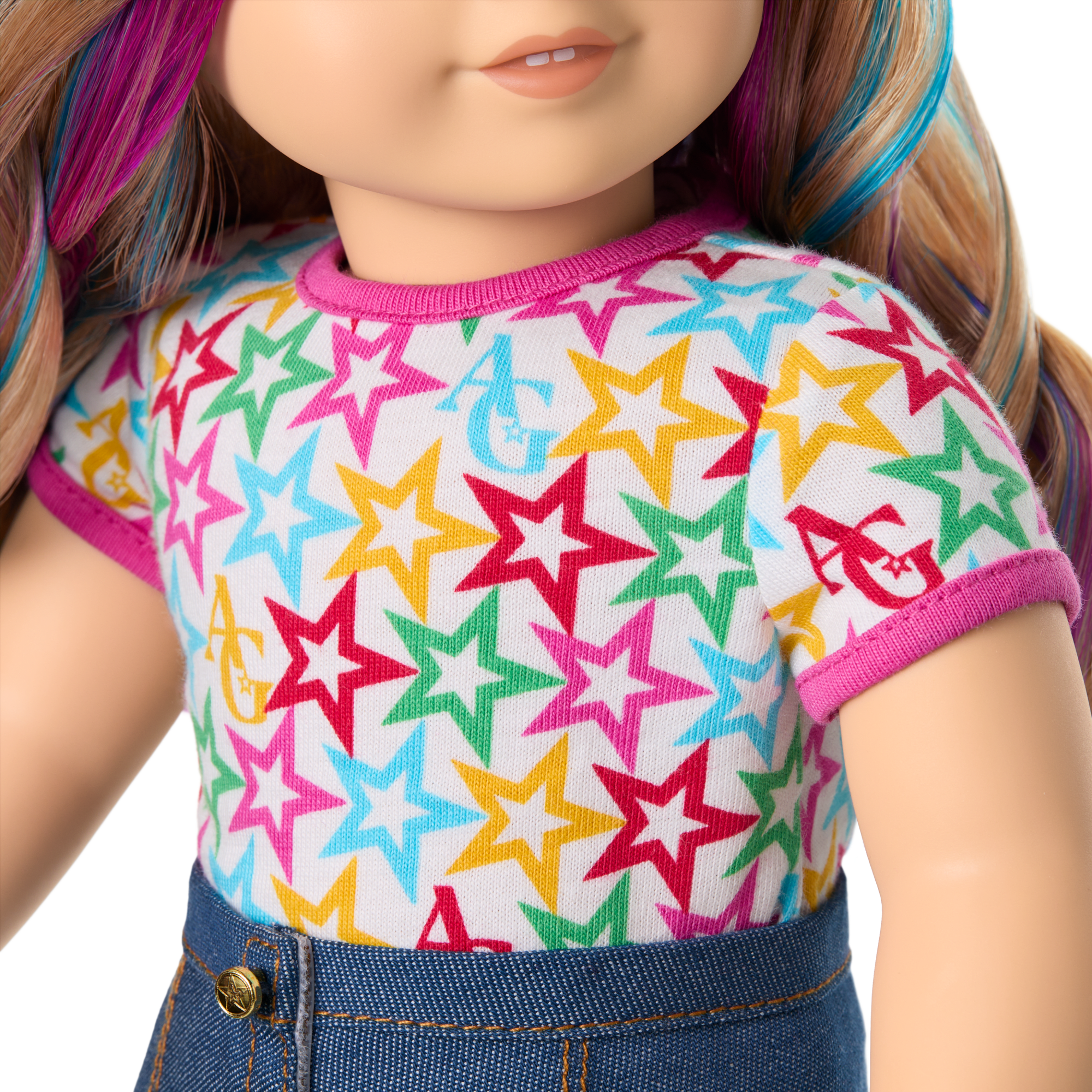 Truly Me™ 18-inch Doll #110 with wavy blonde hair A5
