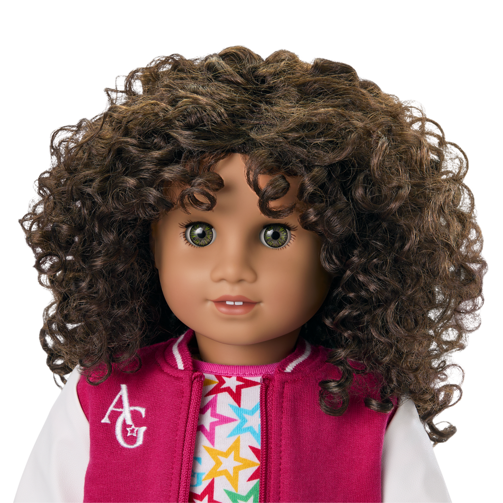 Truly Me™ 18-inch Doll #132 with curly dark-brown hair A3