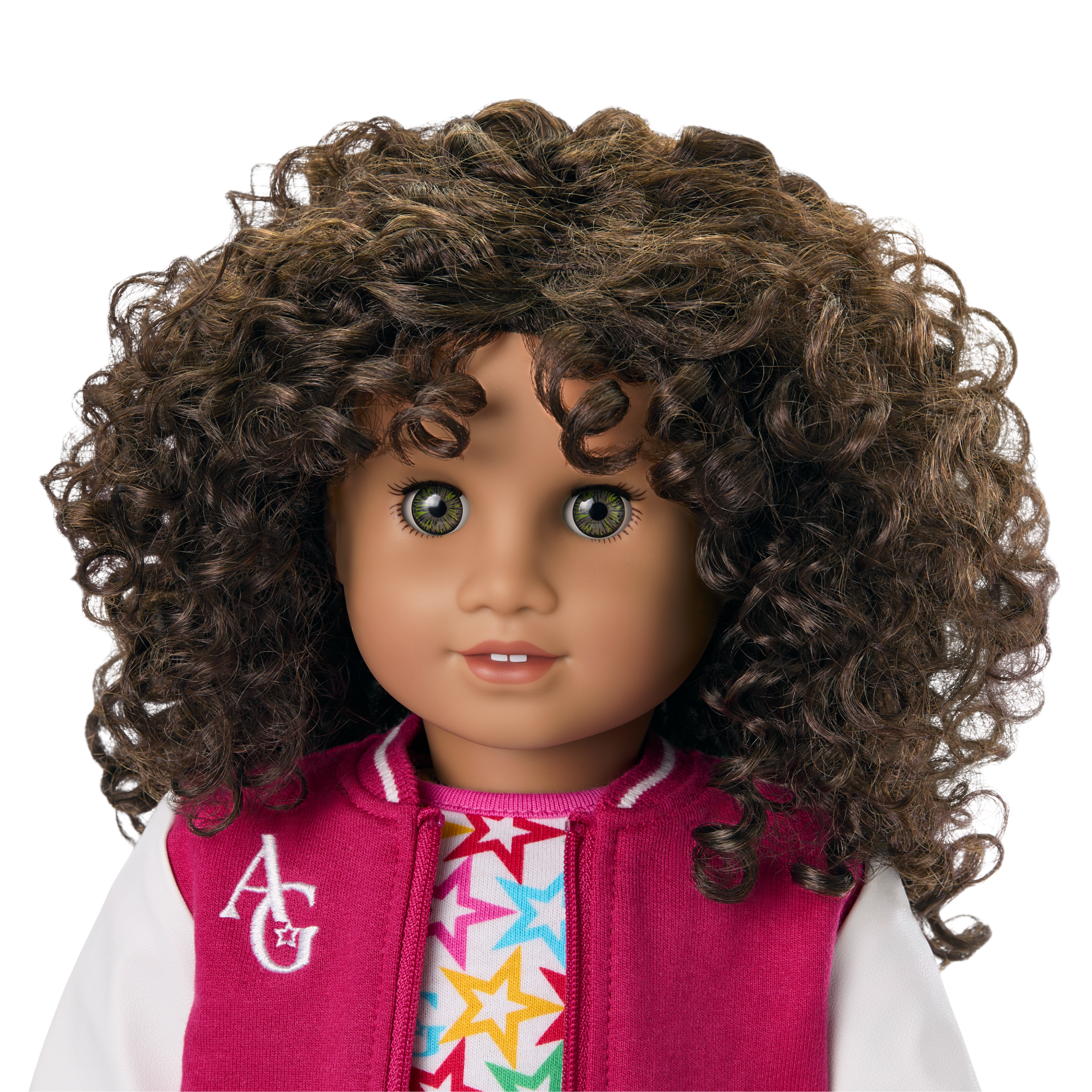Truly Me™ 18-inch Doll #132 with curly dark-brown hair A3