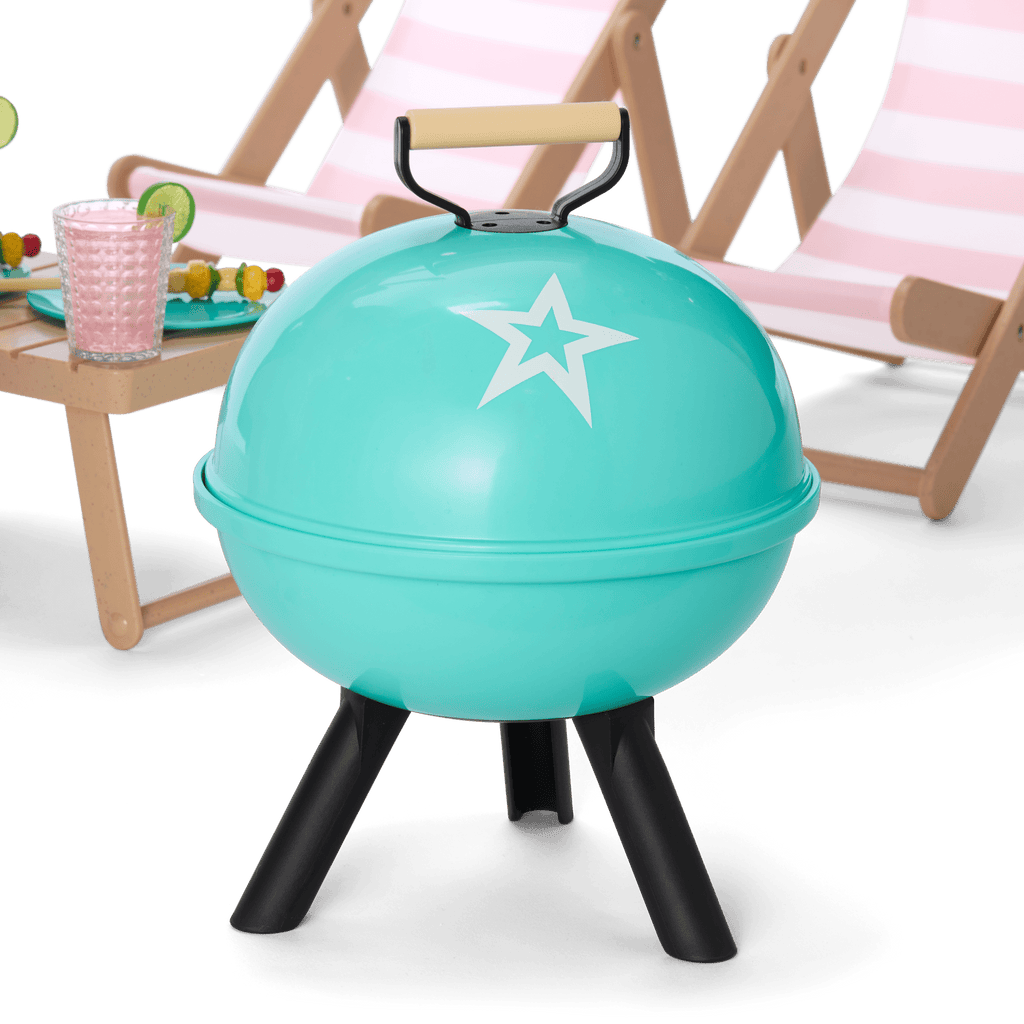 Raquel's™ Beach Chairs & Barbecue Set for 18-inch Dolls (Girl of the Year™ 2026) D1