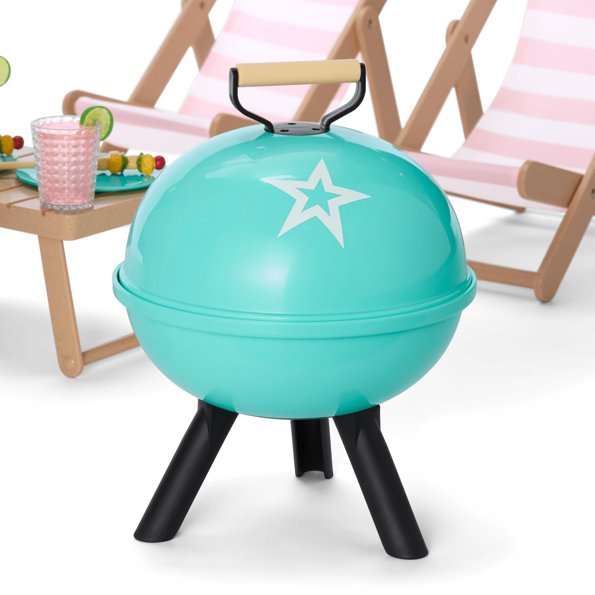 Raquel's™ Beach Chairs & Barbecue Set for 18-inch Dolls (Girl of the Year™ 2026) D1