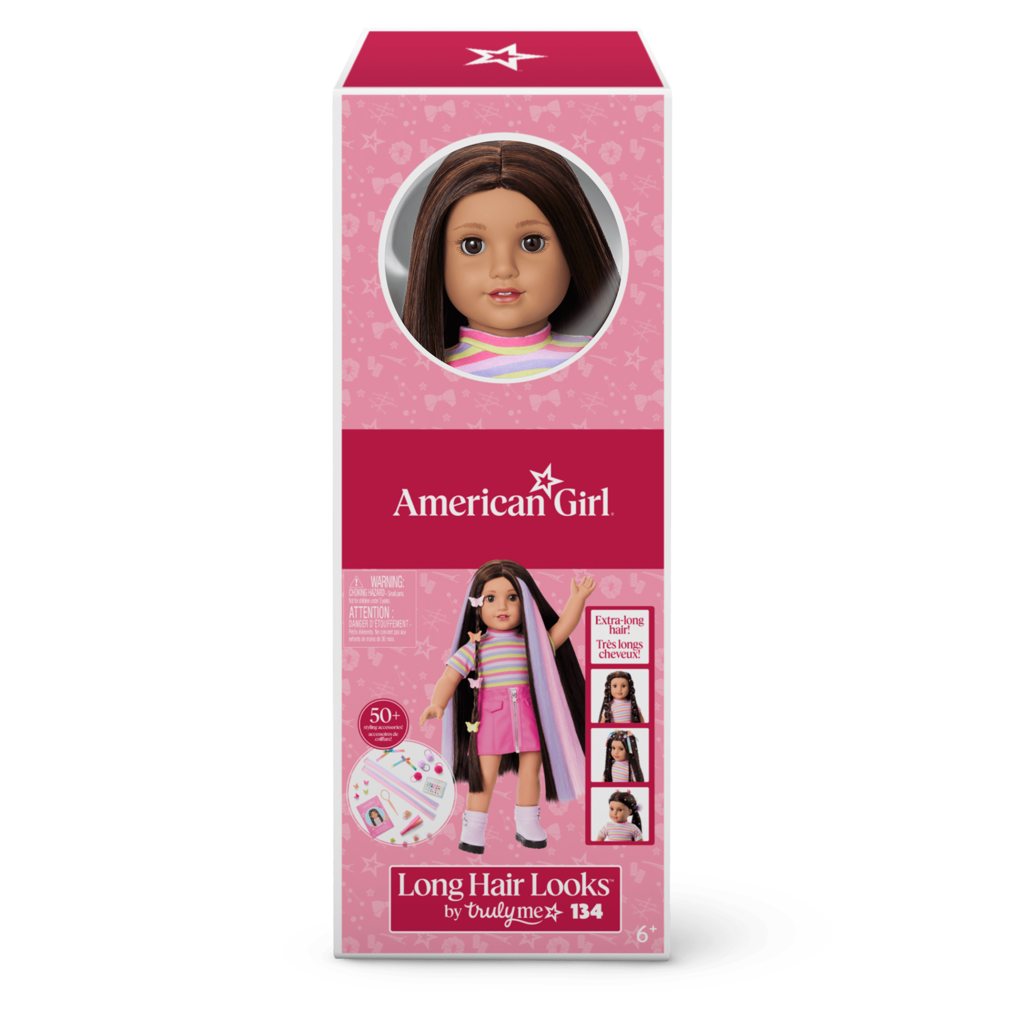 Long Hair Looks™ by Truly Me™ 18-inch Doll #134 & hair accessories E3