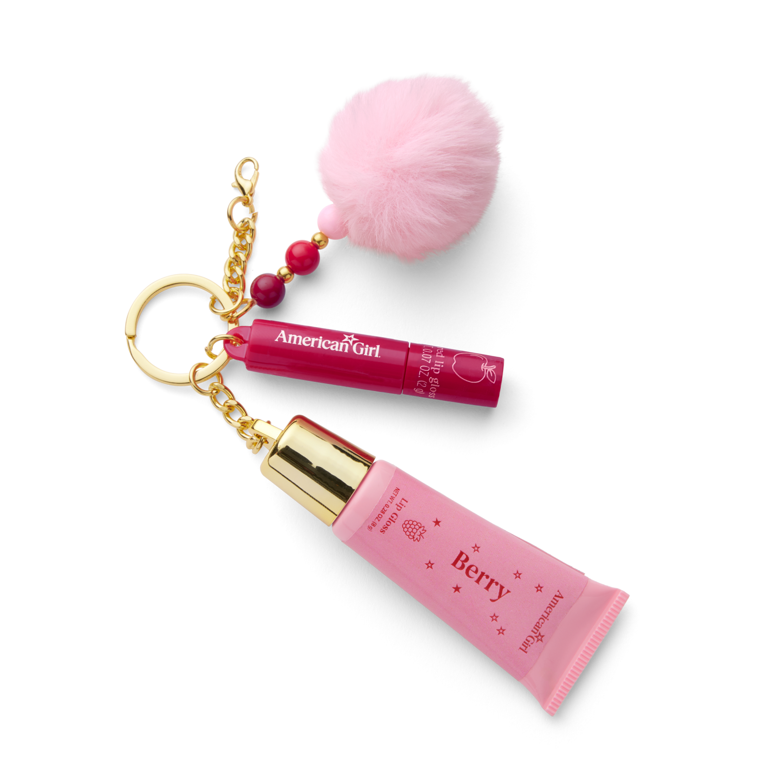 American Girl™ Lip Gloss Keychain Set for Girls C5