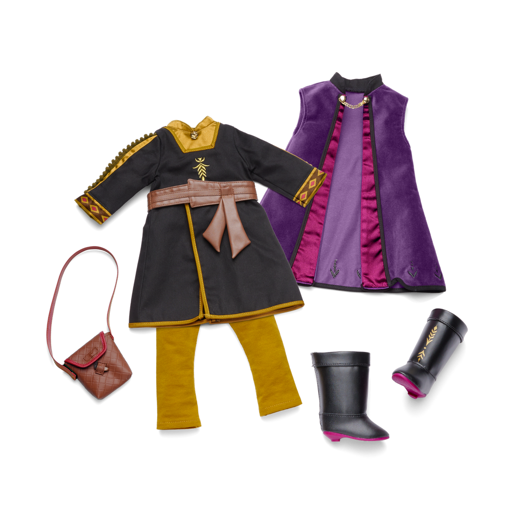 Disney Frozen Anna Adventure Outfit & Travel Bag for 18-inch Dolls by American Girl® E0