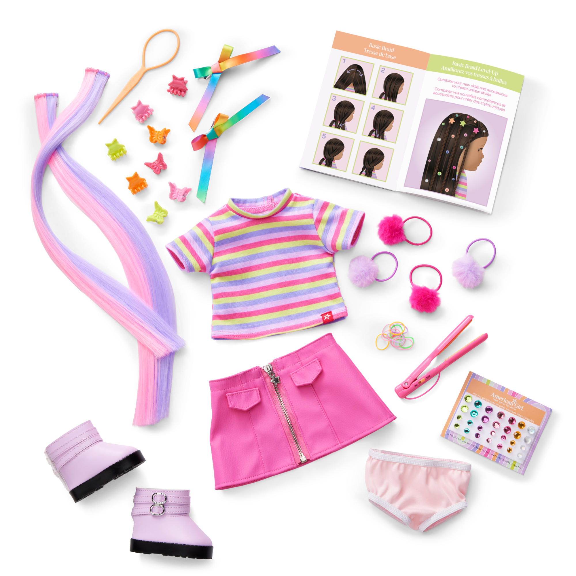Long Hair Looks™ by Truly Me™ 18-inch Doll #134 & hair accessories E3