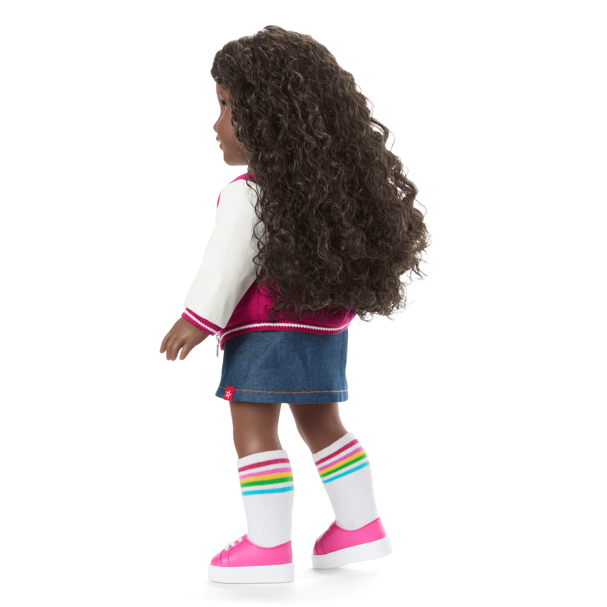 Truly Me™ 18-inch Doll #127 with curly dark-brown hair A2