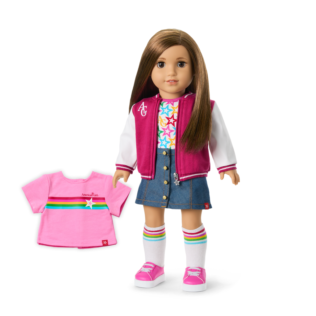 Truly Me™ 18-inch Doll #107 with straight brown hair F2