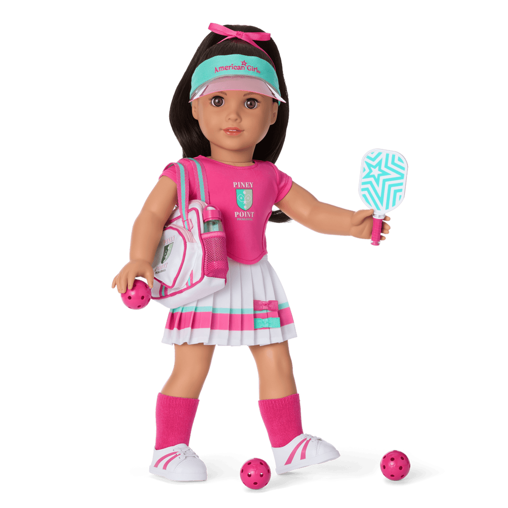 Raquel's™ Pickleball Bag & Paddle Set for 18-inch Dolls (Girl of the Year™ 2026) E8