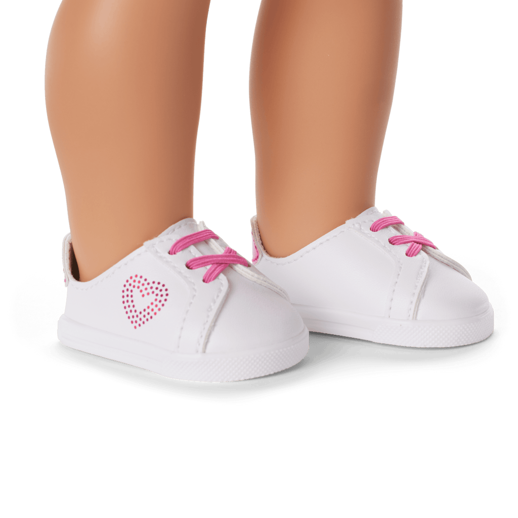 Pink Hearts Hoodie Dress for 18-inch Dolls C8