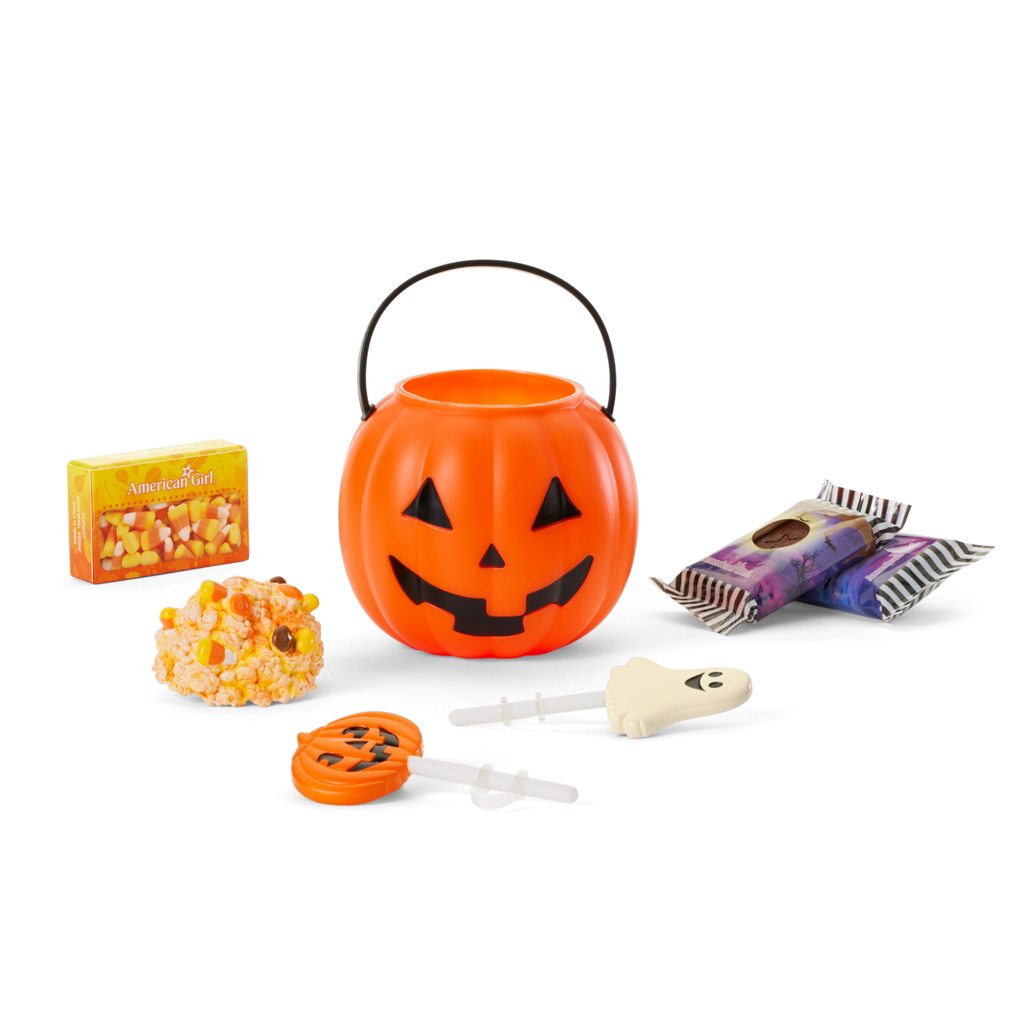 Witchy Webs Costume & Trick-or-Treat Set Bundle for 18-inch Dolls F8