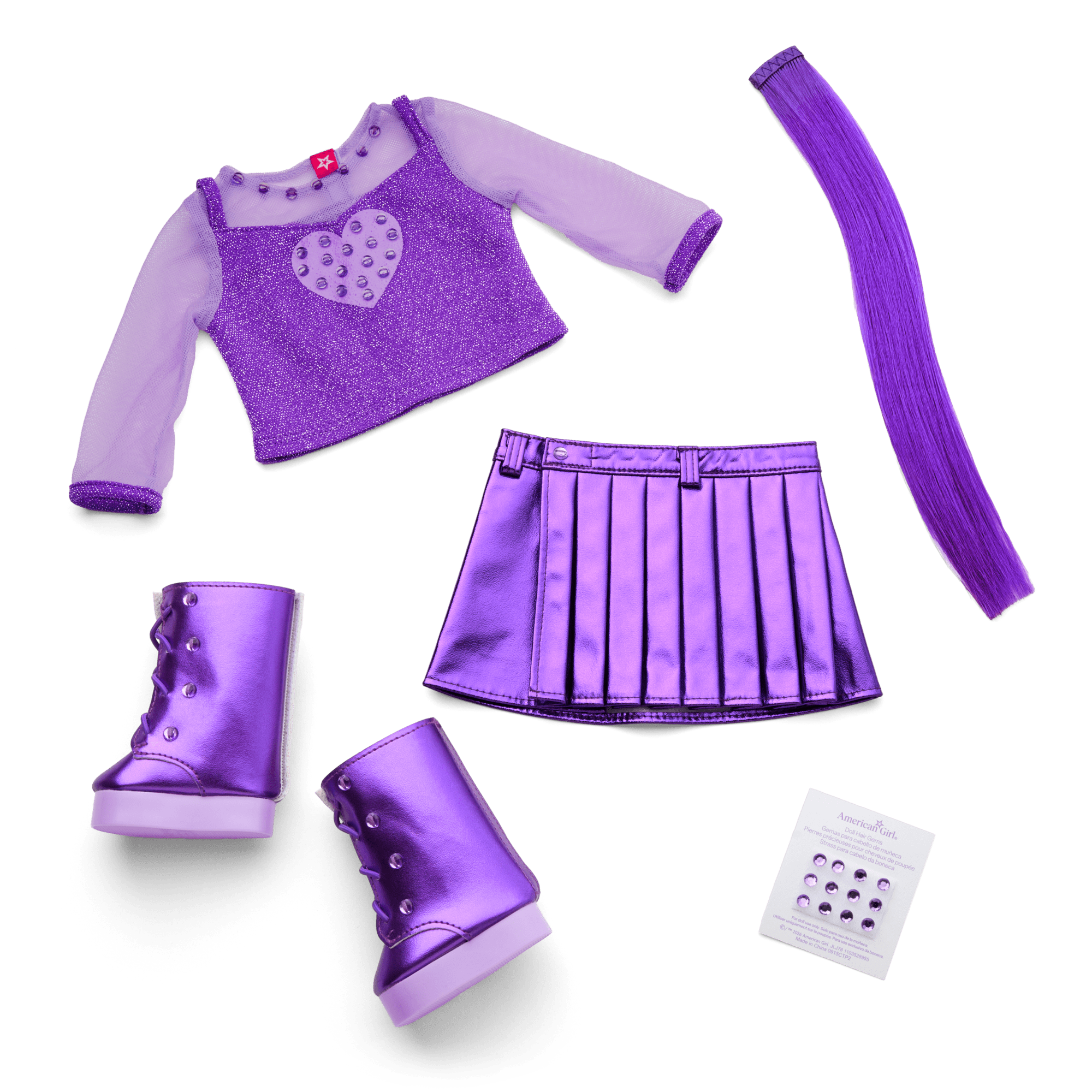 February Amethyst Bliss Outfit for 18-inch Dolls F4
