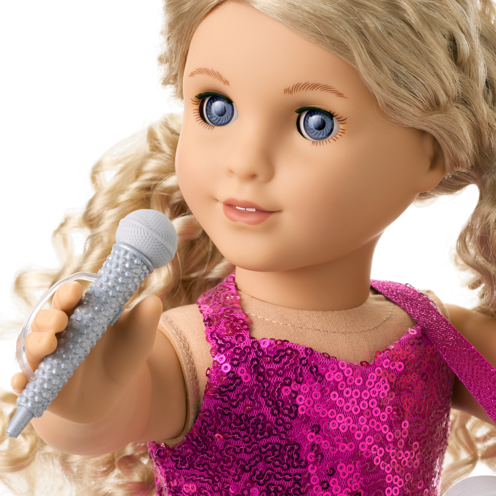 American Girl® x Megan Moroney Guitar & Mic Stand for 18-inch Dolls E2