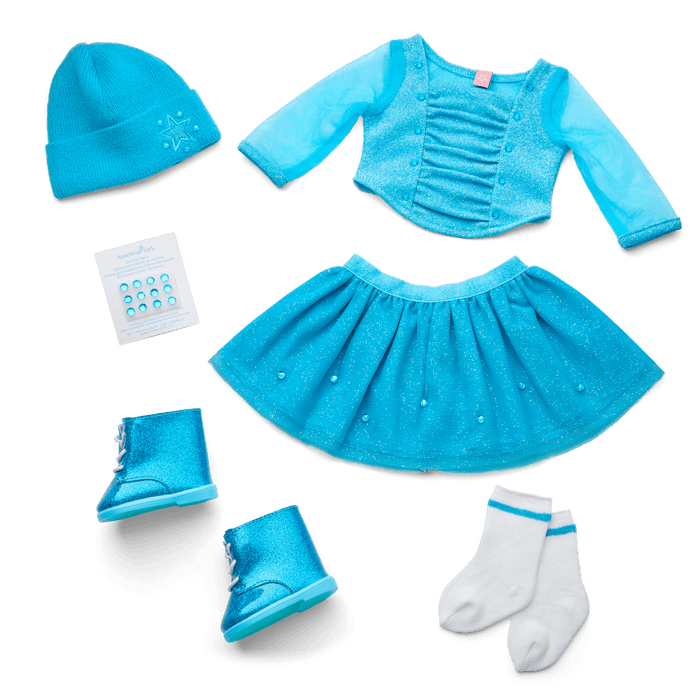December Blue Brilliance Topaz Outfit for 18-inch Dolls A8