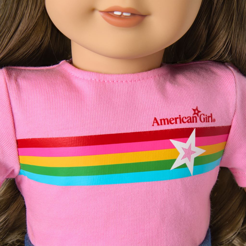 Truly Me™ 18-inch Doll #126 with wavy brown hair C9