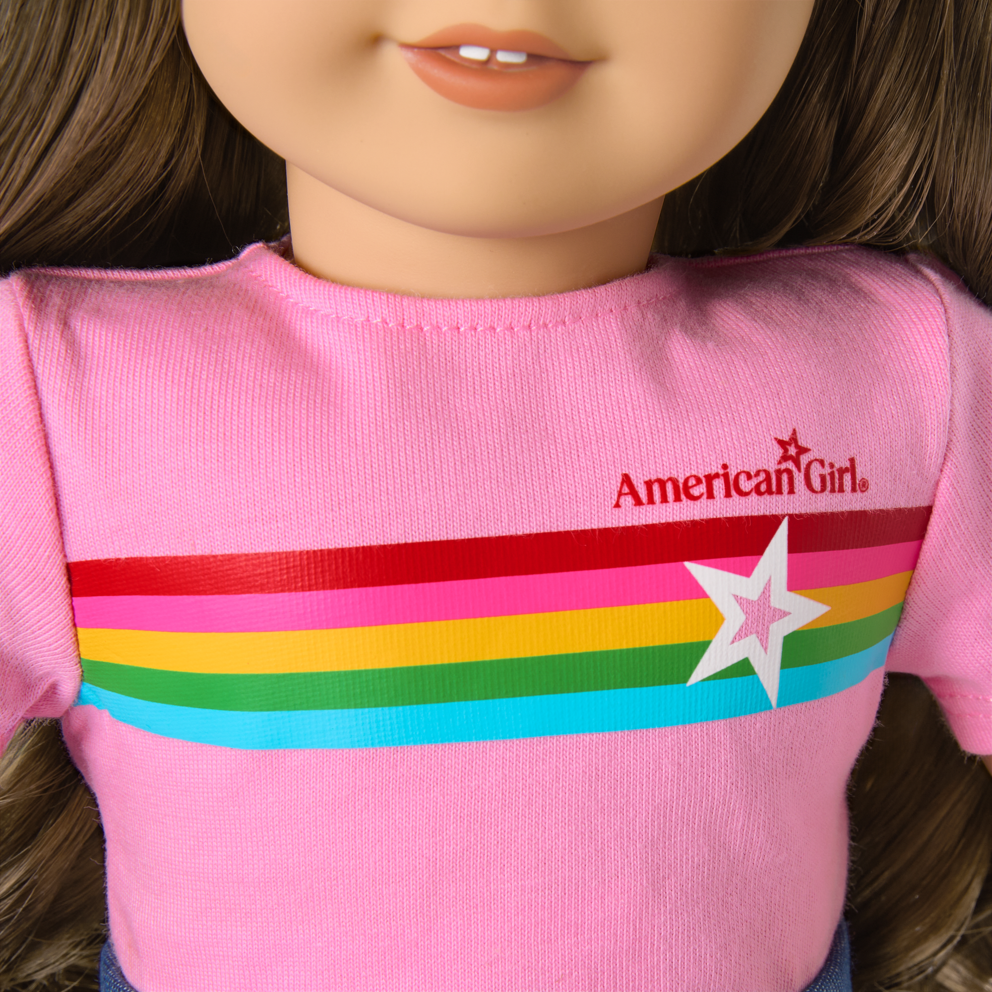 Truly Me™ 18-inch Doll #126 with wavy brown hair C9
