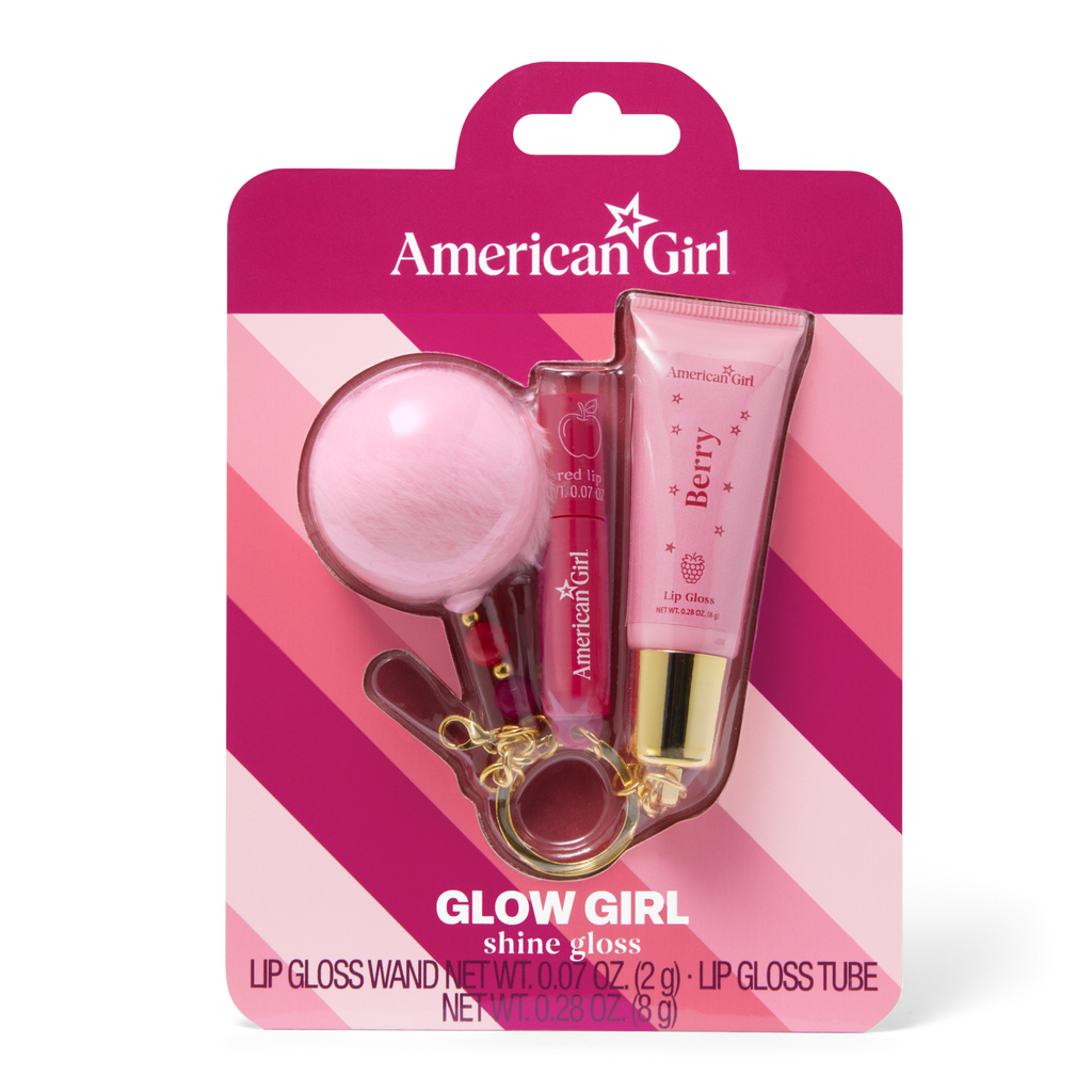 American Girl™ Lip Gloss Keychain Set for Girls A8