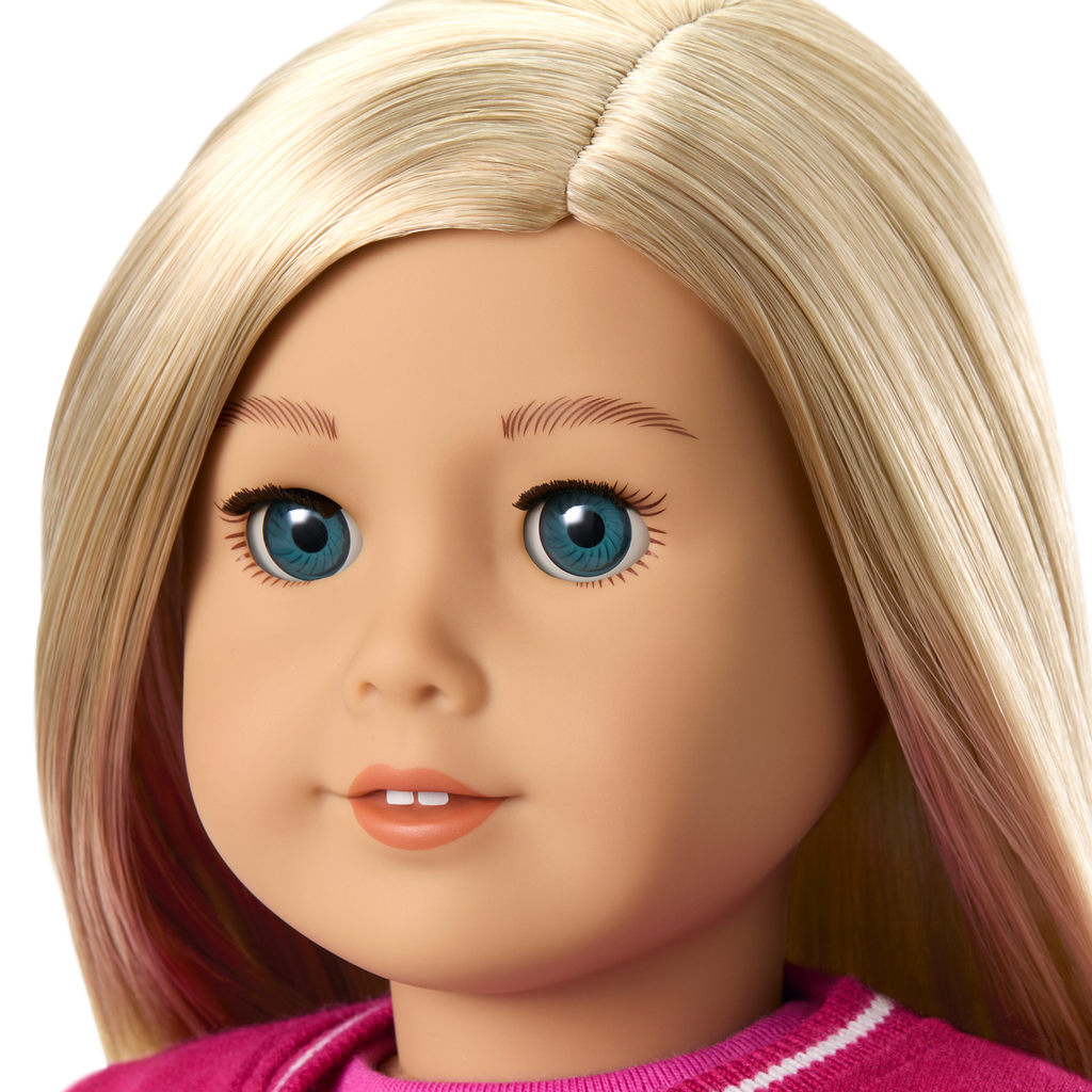 Truly Me™ 18-inch Doll #100 with straight layered blonde hair B7