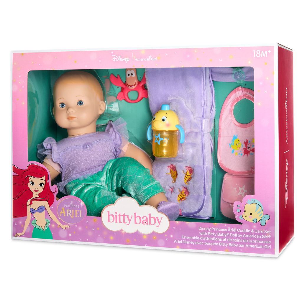 Disney Princess Ariel Cuddle & Care Set with Bitty Baby® Doll by American Girl® B1