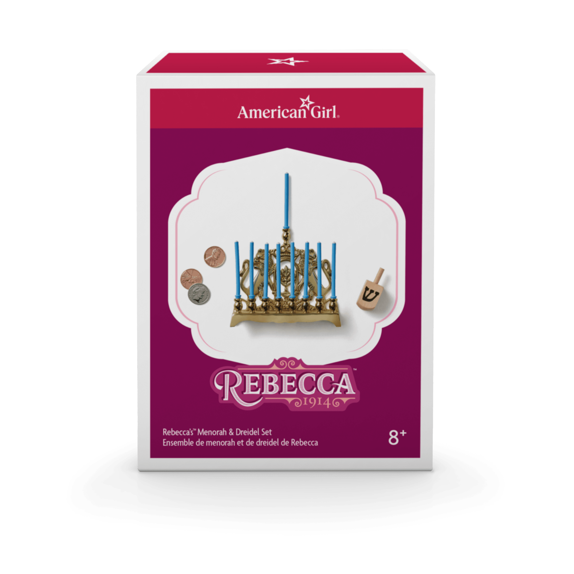 Rebecca’s™ Menorah & Dreidel Set for 18-inch Dolls (Historical Characters) C4