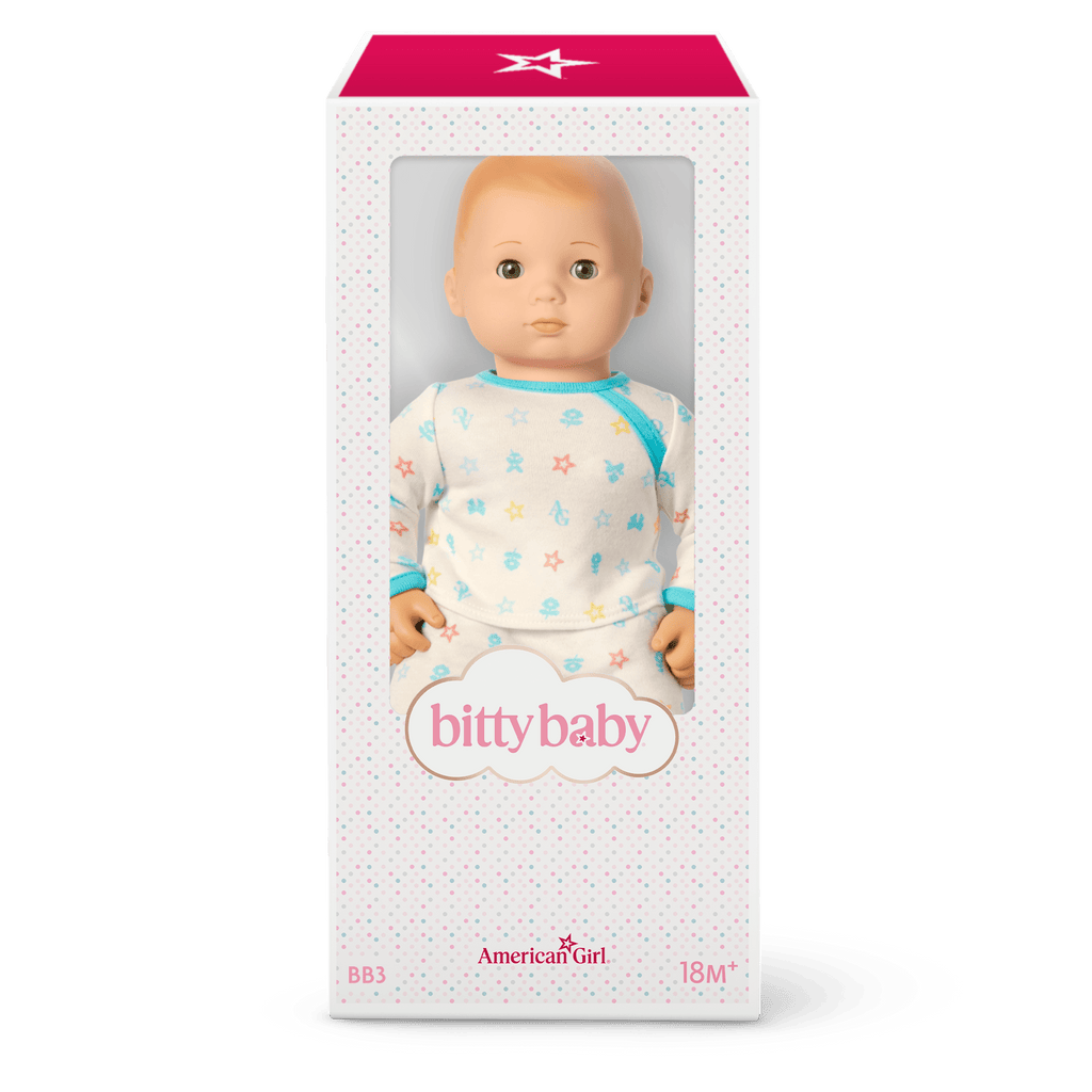 Bitty Baby® Doll #3 with blonde hair in Pastel Blue D7