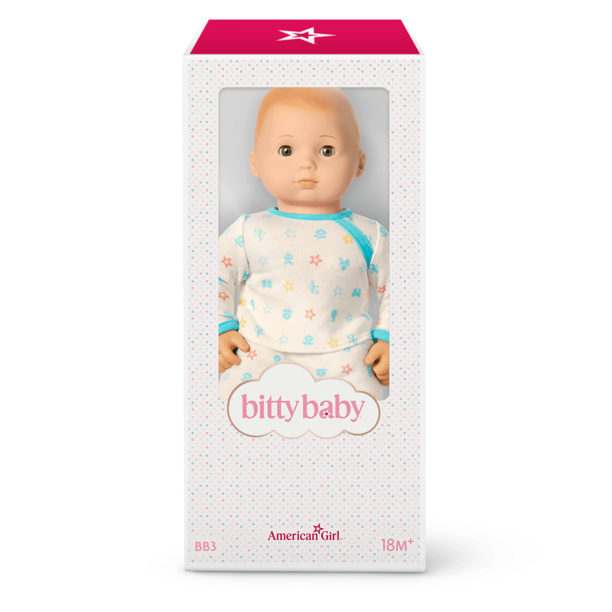 Bitty Baby® Doll #3 with blonde hair in Pastel Blue D7