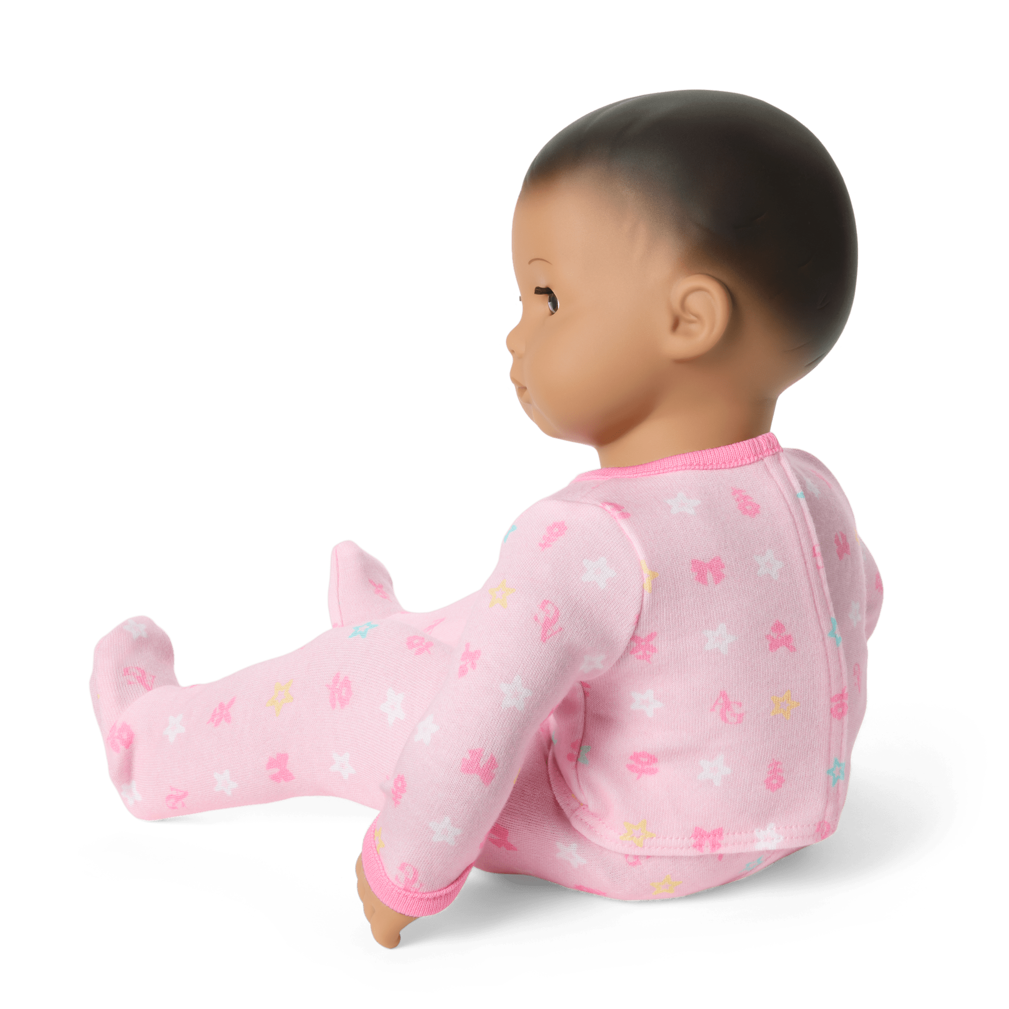 Bitty Baby® Doll #5 with dark-brown hair in Pastel Pink C8