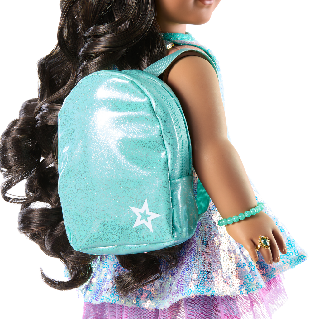 Shimmering Sea Turtle Backpack & Accessory Set for 18-inch Dolls F9
