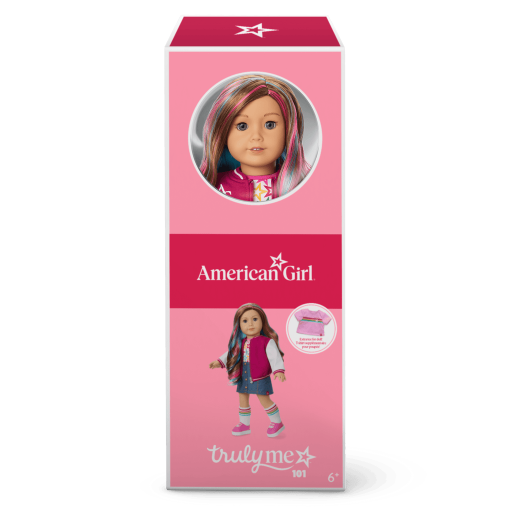 Truly Me™ 18-inch Doll #101 with wavy caramel hair C1