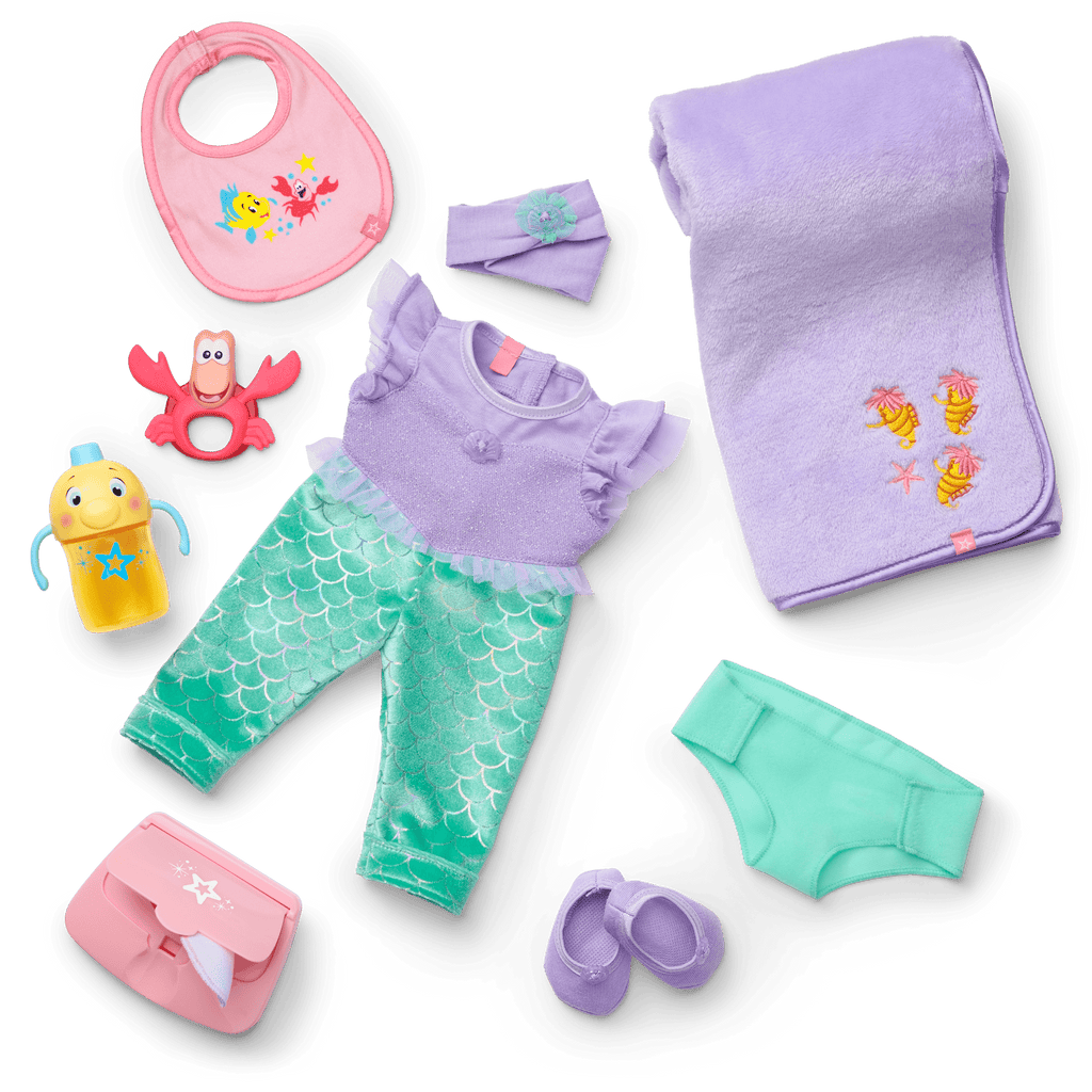 Disney Princess Ariel Cuddle & Care Set with Bitty Baby® Doll by American Girl® B1