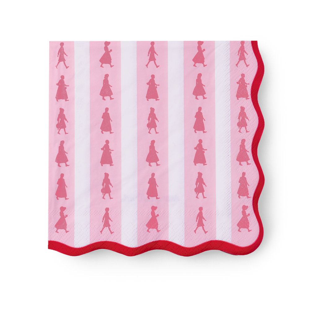American Girl™ x Bonjour Fête Pink Stripe Large Napkins (Set of 20) E0