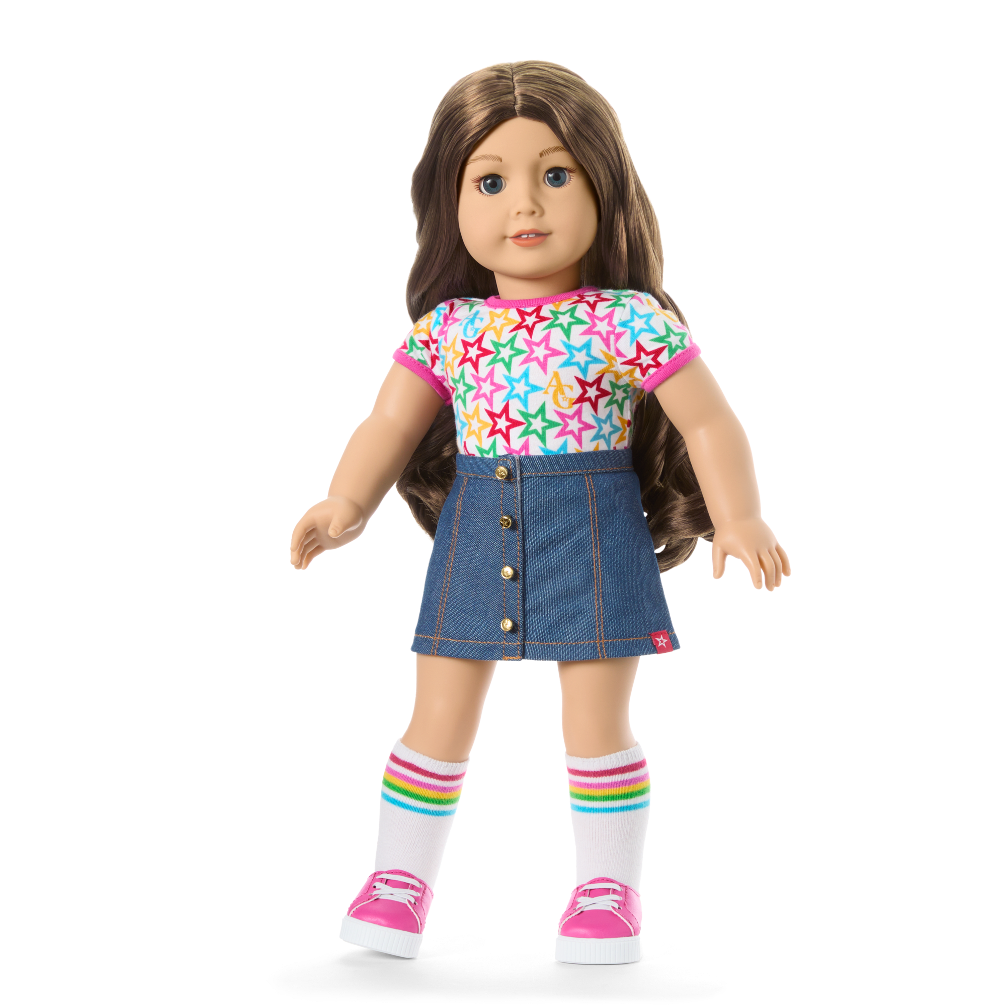 Truly Me™ 18-inch Doll #126 with wavy brown hair C9