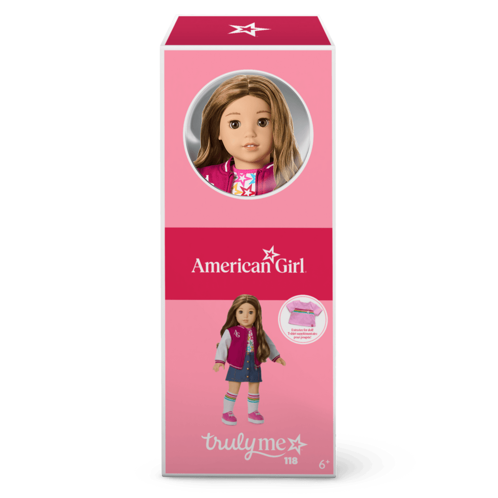 Truly Me™ 18-inch Doll #118 with curly caramel hair F9