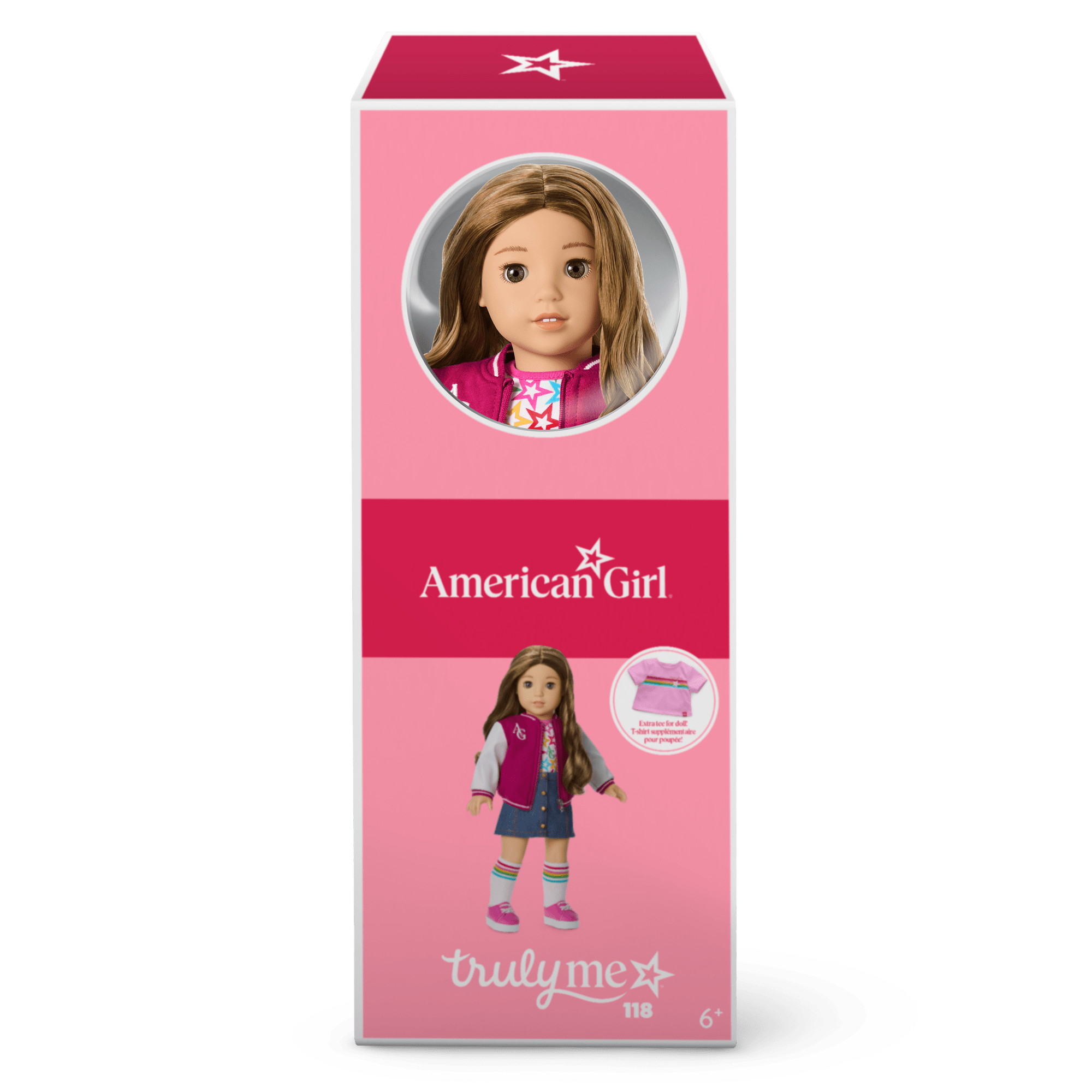 Truly Me™ 18-inch Doll #118 with curly caramel hair F9