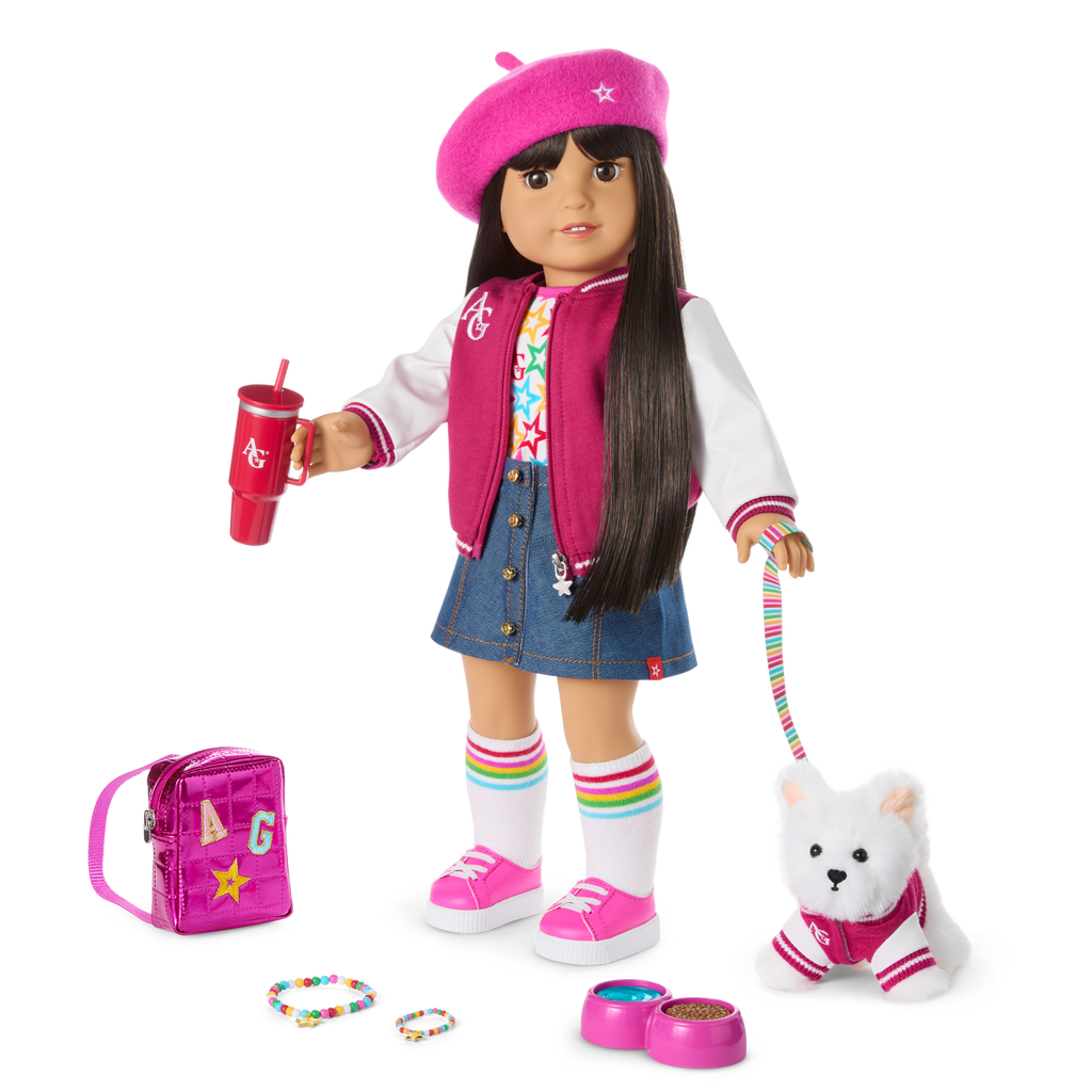 Truly Me™ 18-inch Doll #130 with straight black-brown hair C1