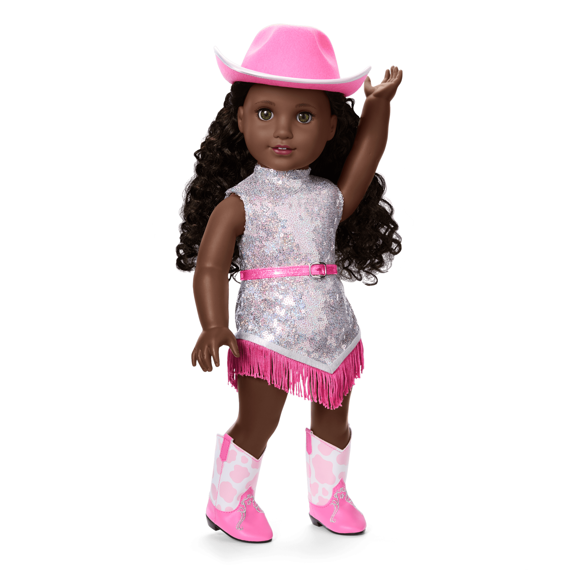 Glam Pink Cowgirl Outfit for 18-inch Dolls A7