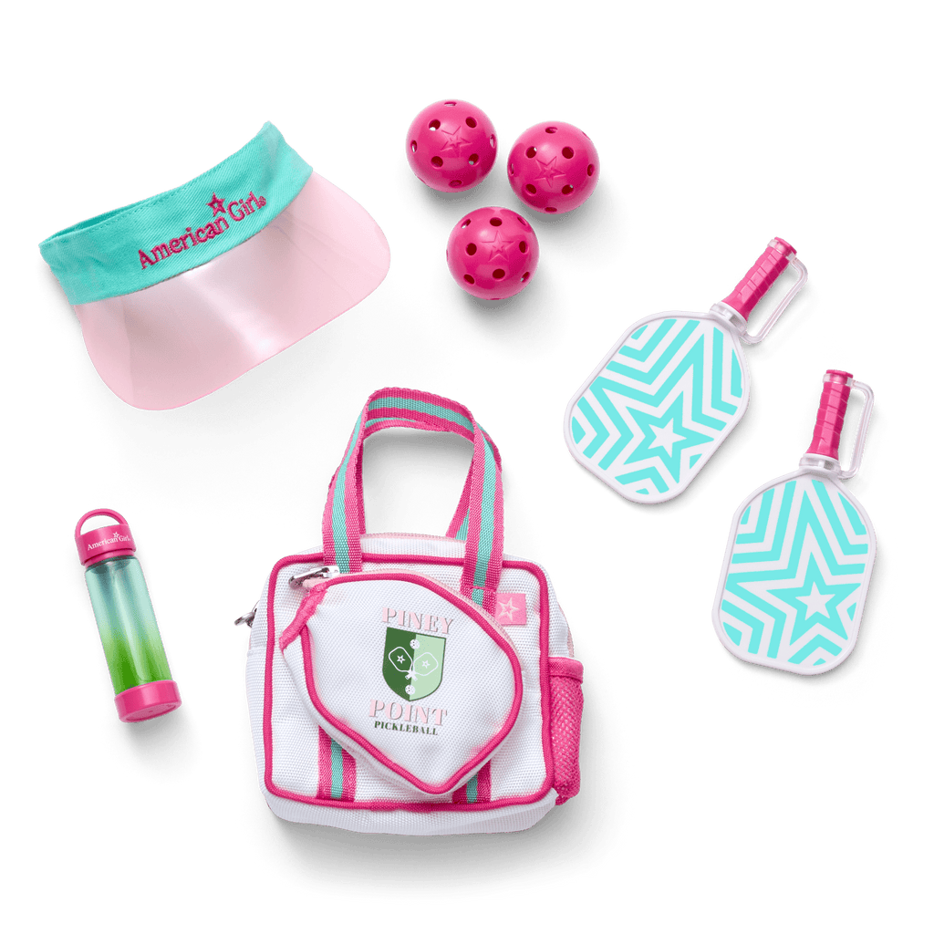 Raquel's™ Pickleball Bag & Paddle Set for 18-inch Dolls (Girl of the Year™ 2026) E8
