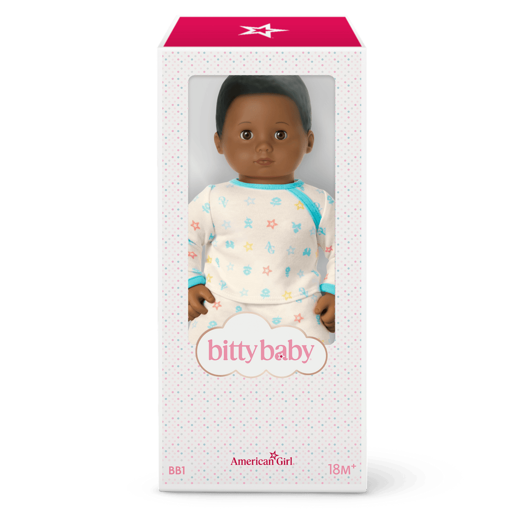 Bitty Baby® Doll #1 with black hair in Pastel Blue F0