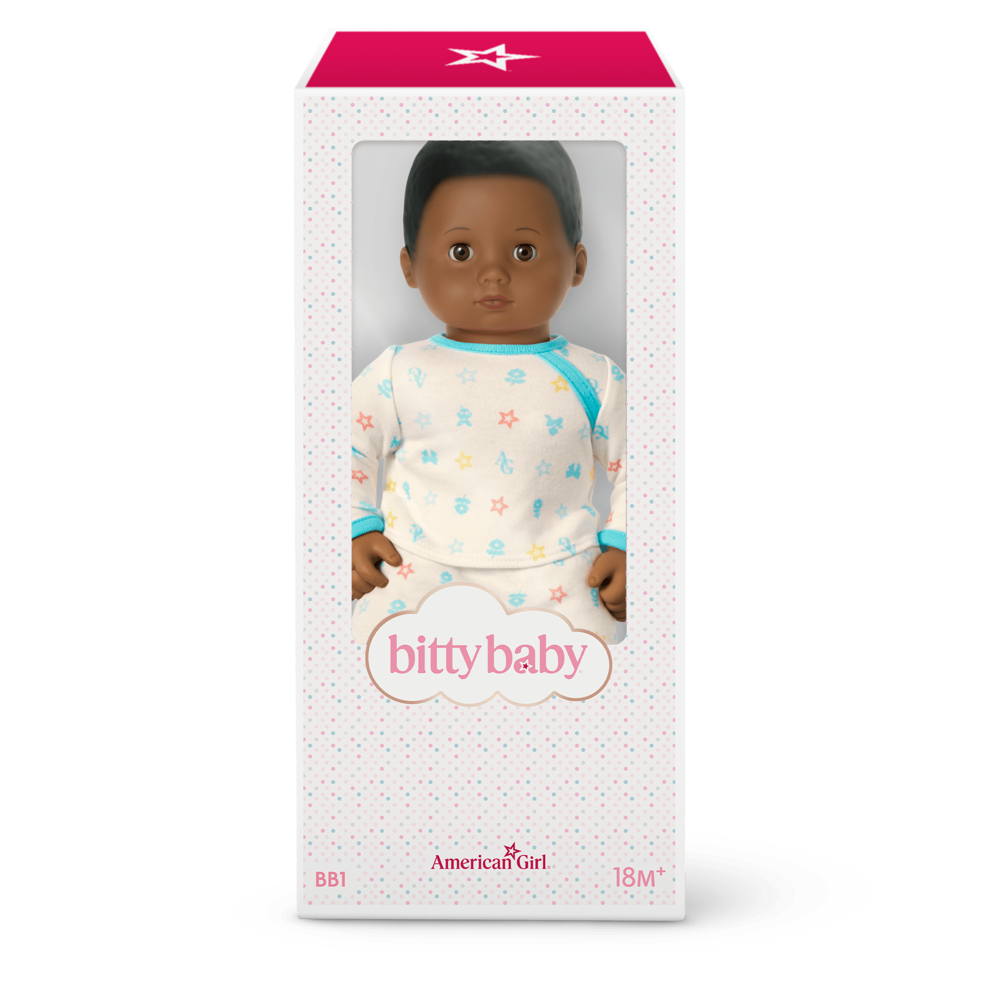 Bitty Baby® Doll #1 with black hair in Pastel Blue F0