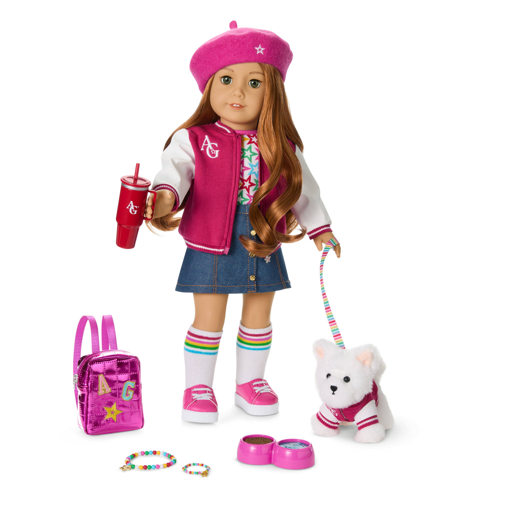 Truly Me™ 18-inch Doll #103 with wavy red hair A9