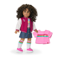 Truly Me™ 18-inch Doll #132 with curly dark-brown hair A3