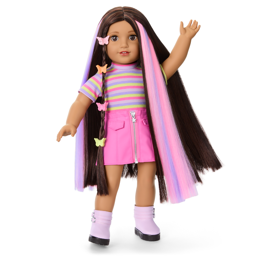Long Hair Looks™ by Truly Me™ 18-inch Doll #134 & hair accessories E3