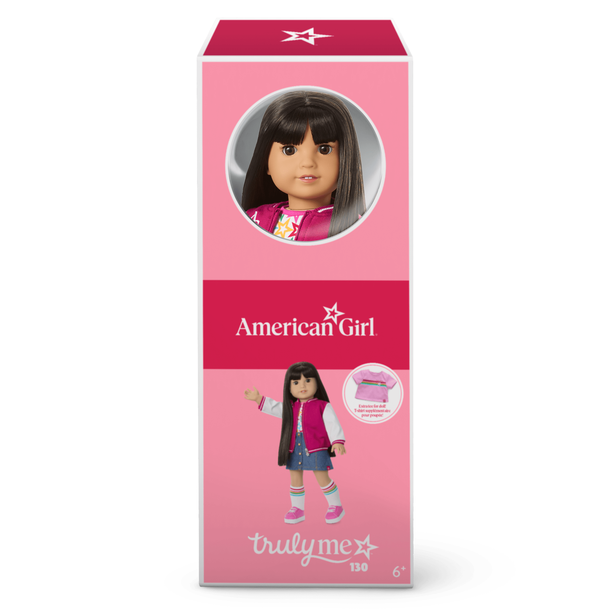 Truly Me™ 18-inch Doll #130 with straight black-brown hair C1