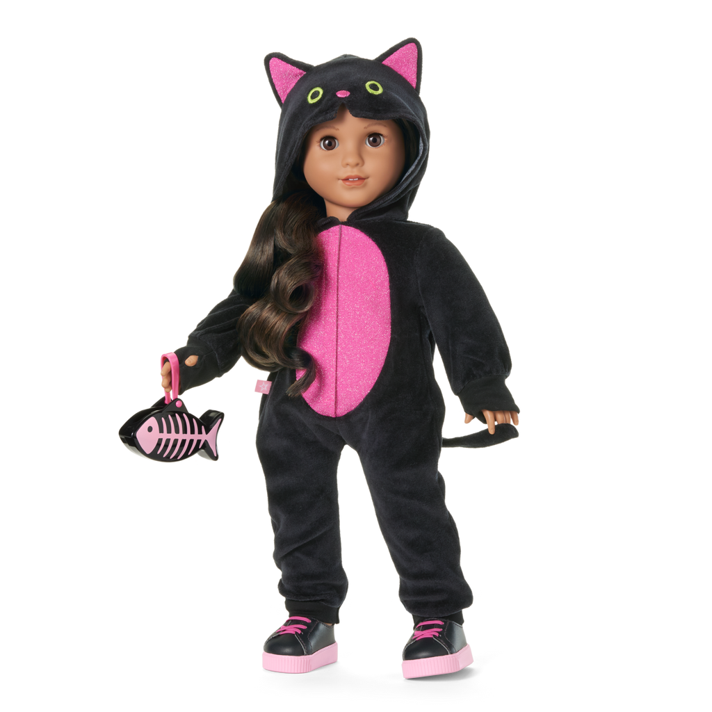 Claws & Cuddles Cat Costume for 18-inch Dolls A1