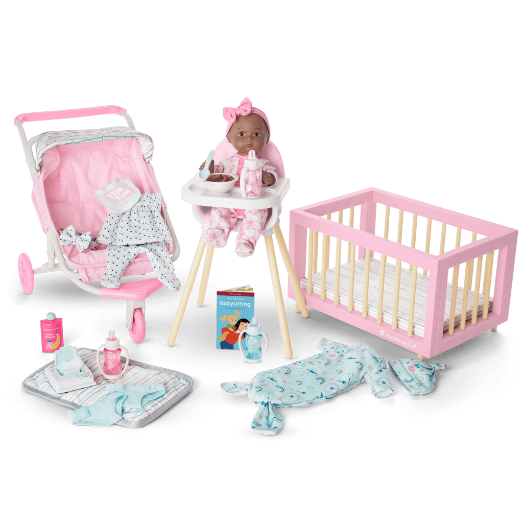 Little Bitty Baby™ Layette & High Chair Set for 7.75-inch Dolls F4