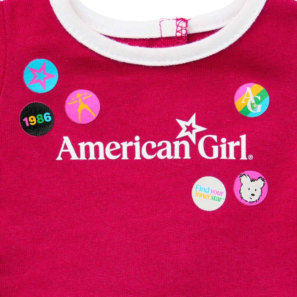 Matching AG™ Grin Pins Ringer Tee Set for Girls & 18-inch Dolls C3