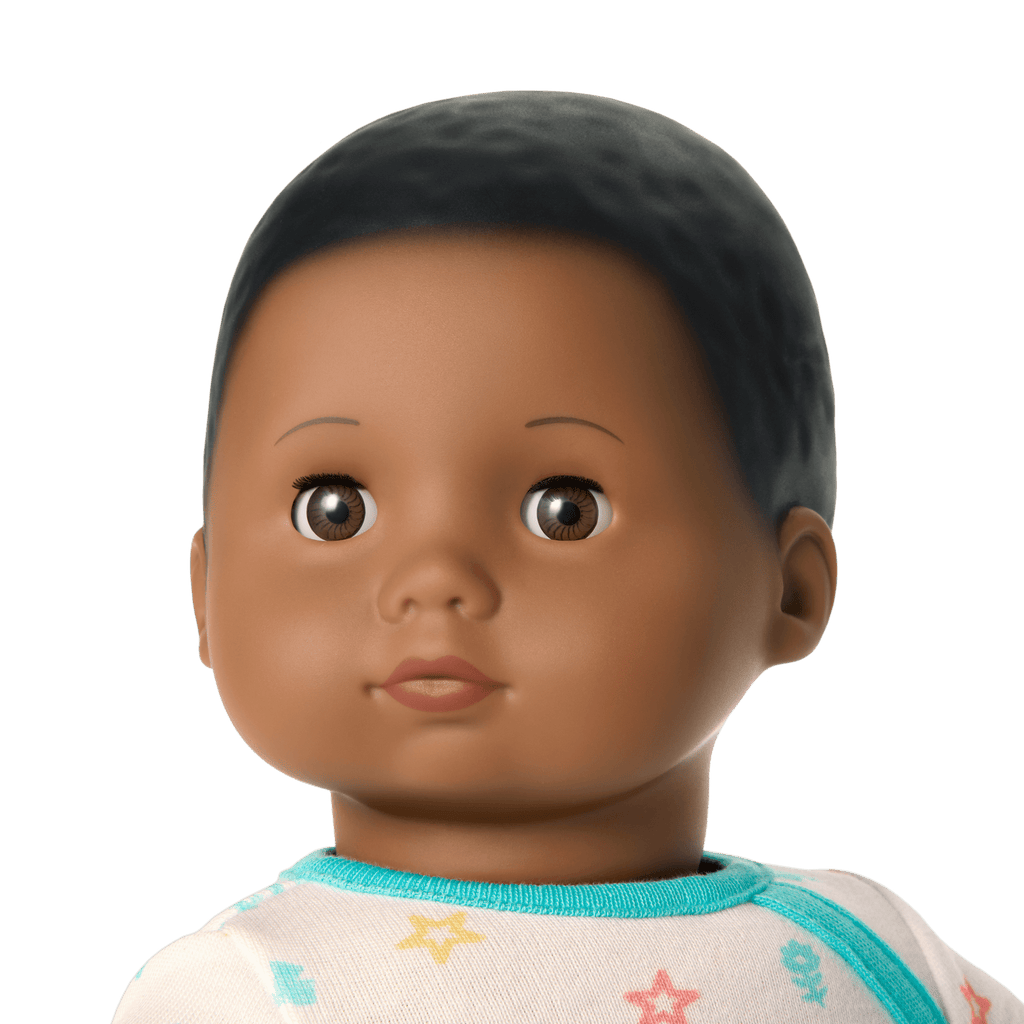 Bitty Baby® Doll #1 with black hair in Pastel Blue F0