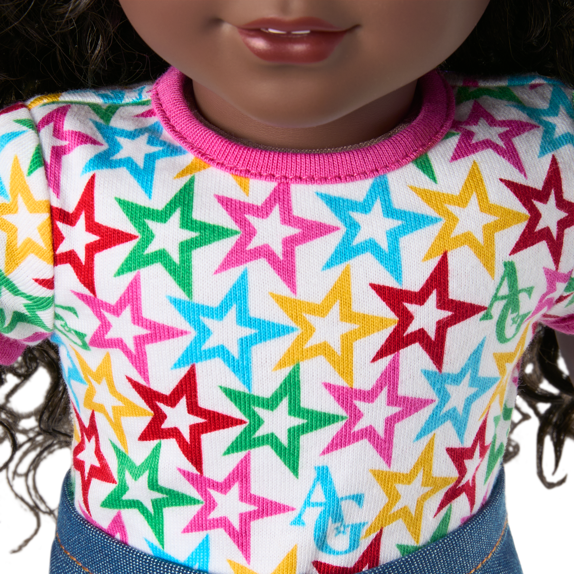 Truly Me™ 18-inch Doll #127 with curly dark-brown hair A2