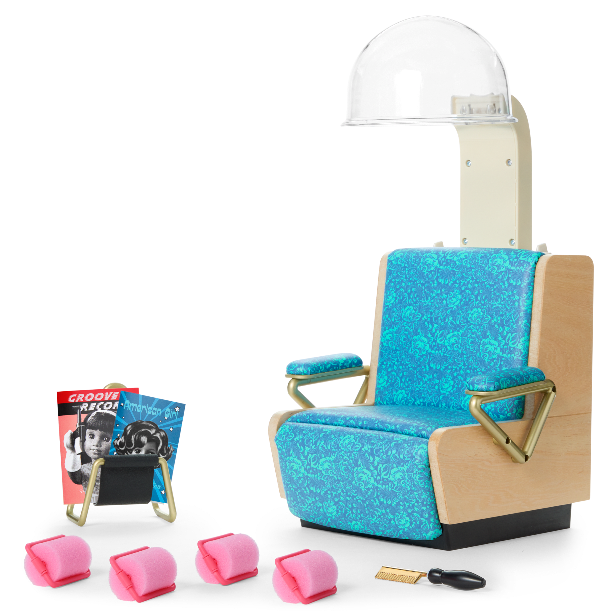 Melody’s™ Salon Chair & Accessories for 18-inch Dolls (Historical Characters) D3